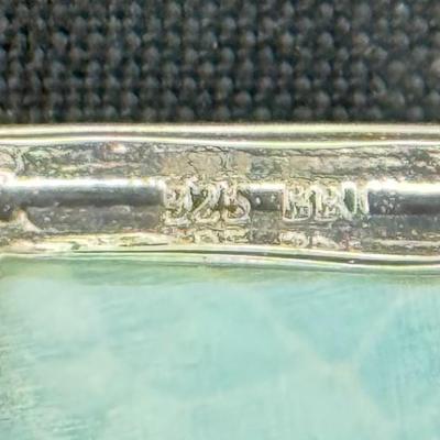 Necklace Southwestern Turquoise Pendant Sterling Silver Box Chain