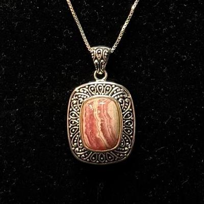 Rhodochrosite w/ Chain