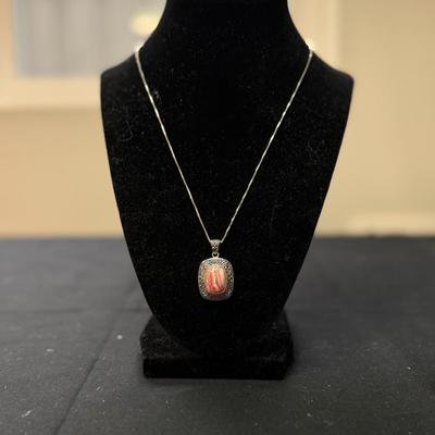 Rhodochrosite w/ Chain