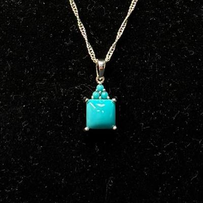 Sleeping Beauty Turquoise Sterling Chain