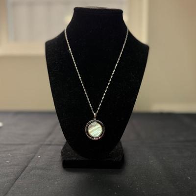 18mm Larimar mother of Pearl (925)