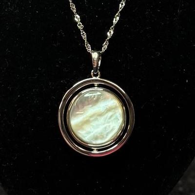 18mm Larimar mother of Pearl (925)