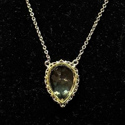 Prasiolite Brazil 14K Gold Accent