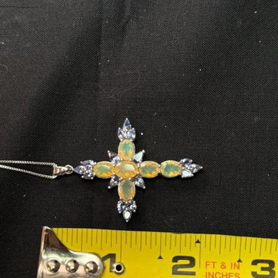 Ethiopian Opal (2.48CTW Tanzanite) Necklace