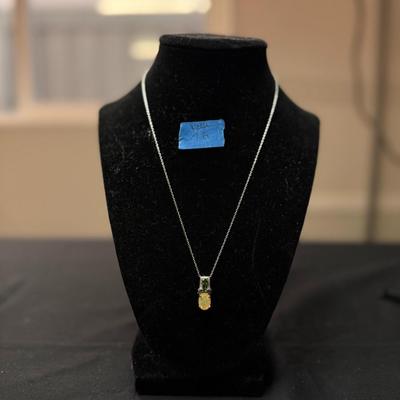 Etheopian Opal and Chrome & Green Diamond Necklace