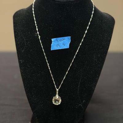 Sterling Silver Round Cut Necklace