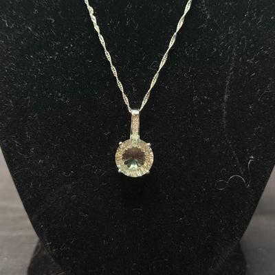 Sterling Silver Round Cut Necklace