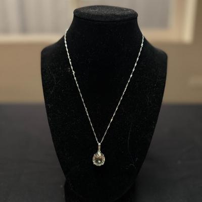 Sterling Silver Round Cut Necklace