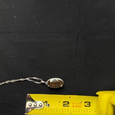 Dark Brown Pendant Necklace (925)