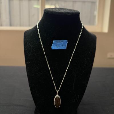 Dark Brown Pendant Necklace (925)