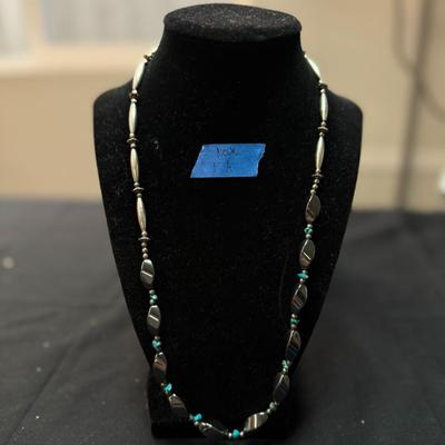 Hematite and Turquoise Necklace