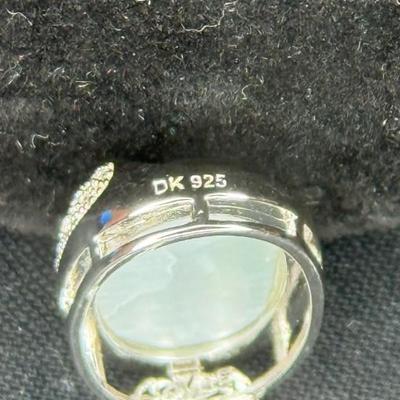 Tahitian (Natural Mother of Pearl) & White Zircon w/ Chain