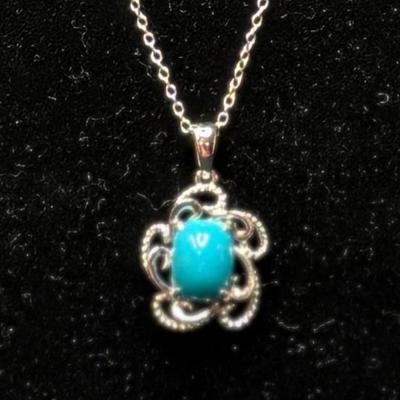 Oval Turquoise Necklace