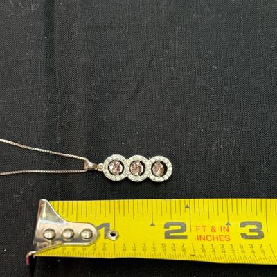 Three Stone Pendant necklace