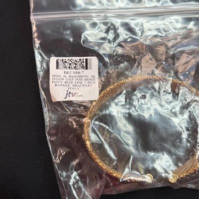 MODA AL MASSIMO 18K YELLOW GOLD OVER BRONZE FANCY BEAD