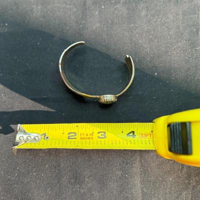 Carolyn Pollack RMT SS Inlaid Multi-stone MORNINGSTAR Cuff Bracelet Sterling