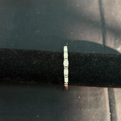 925 Bracelet bracelet with light green stones