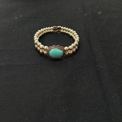Carolyn Pollack Relios Sterling silver beaded turquoise bracelet
