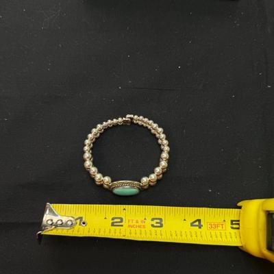 Carolyn Pollack Relios Sterling silver beaded turquoise bracelet