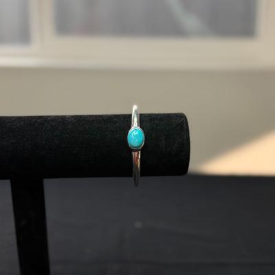 Navajo Cuff Bracelet 925 Silver Natural Blue Turquoise Native American