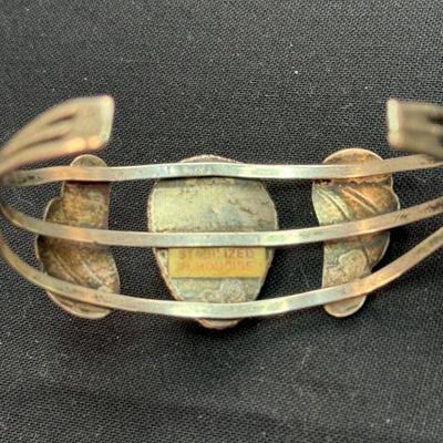 Vintage Navajo Tribal Turquoise Bracelet Sterling Silver