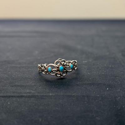 Carolyn PollackSterling with sleeping beauty turquoise Cuff Bracelet