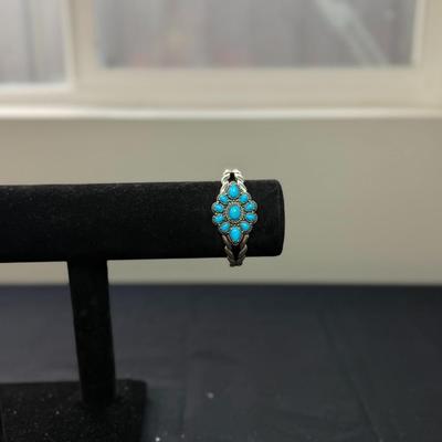 Carolyn Pollack Cluster Cuff Turquoise .925 Bracelet