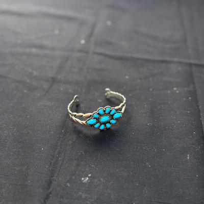 Carolyn Pollack Cluster Cuff Turquoise .925 Bracelet