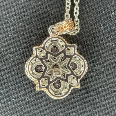 Pink and gold necklace (925)