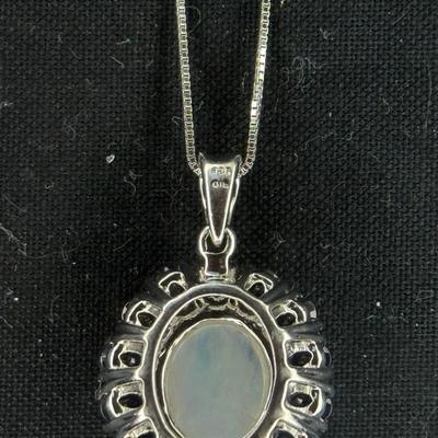 Rainbow Moon Stone Necklace