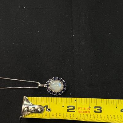 Rainbow Moon Stone Necklace