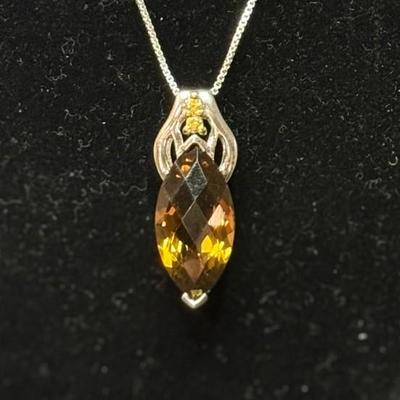 Champagne w/ yellow sapphire necklace
