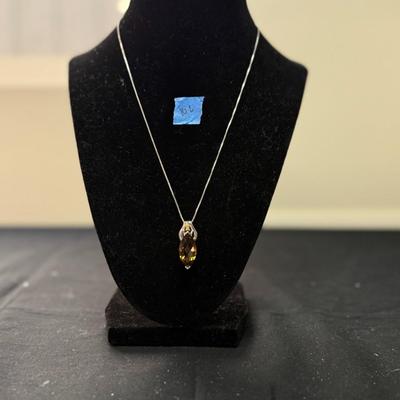 Champagne w/ yellow sapphire necklace