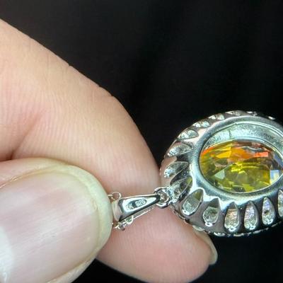 Cubic Zirconia Rainbow necklace