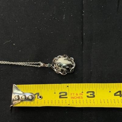 Artisan Southwest White Buffalo Turquoise Black Onyx Accent Modern Pendant