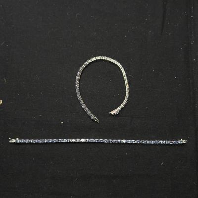 Oval Aquamarine and zirconia necklace (925) necklace