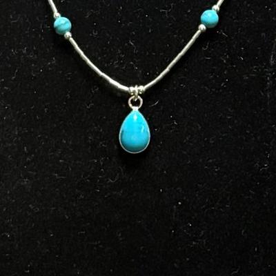 Sleeping Beauty Turquoise Pendant
