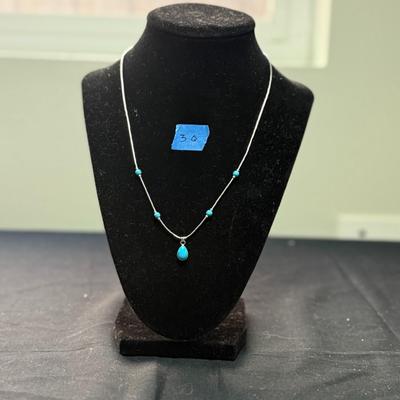 Sleeping Beauty Turquoise Pendant