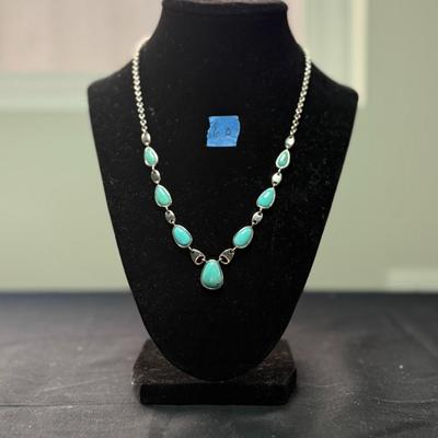 WHITNEY KELLY ~ WK 925 China ~ Sterling Silver ~ Turquoise Necklace