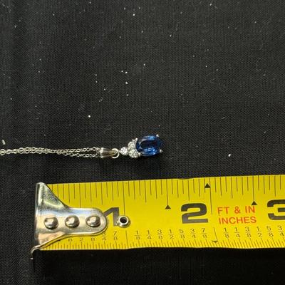Blue Sapphire Oval necklace