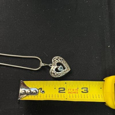 Beautiful Vintage Sterling Silver Signed Heart