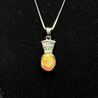 Opal Zirconia Necklace