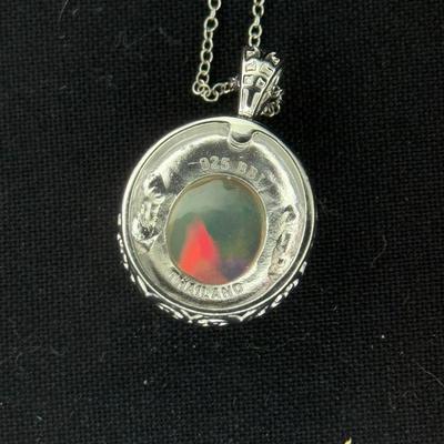 Ethiopian Opal Necklace (2.20ctw) (925)