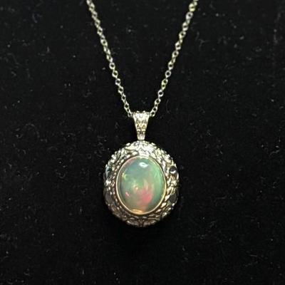 Ethiopian Opal Necklace (2.20ctw) (925)