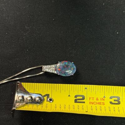 and w/ white zirconia necklace