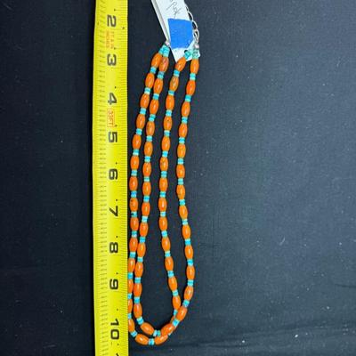 Jay King Coral and turquoise necklace