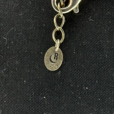 Signed Carol Pollack Y Turquoise Tigers Eye Carnelian SterlingNecklace 