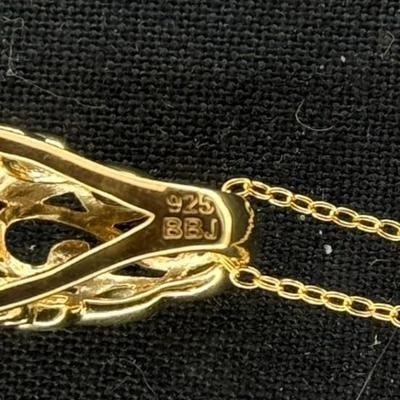 Smoky Quarts Necklace (18K Gold over 925)