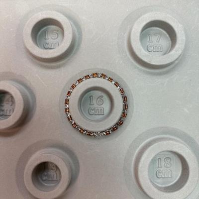 Sterling Silver Hessonite Line Bracelet