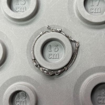 Bali Sterling & Hammered Toggle Bracelet